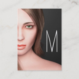 Fashion Girl Monogramm Visitenkarte