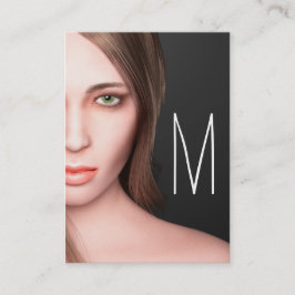 Fashion Girl Monogramm Visitenkarte