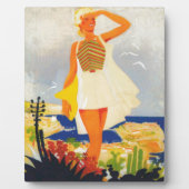 Fashion Girl Monte Carlo Beach Travel Fotoplatte (Vorderseite)