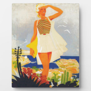 Fashion Girl Monte Carlo Beach Travel Fotoplatte