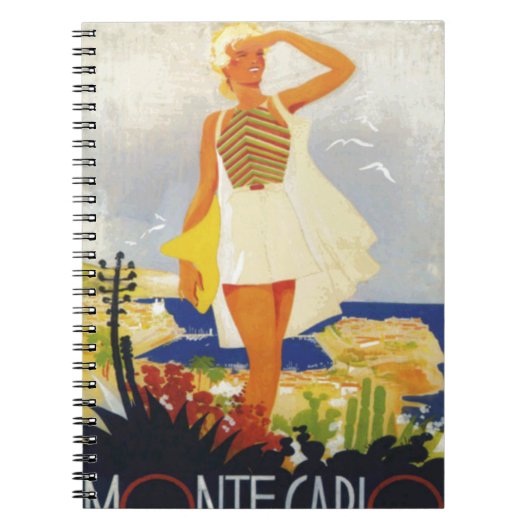 Fashion Girl Monte Carlo Beach Travel Notizblock (Vorderseite)