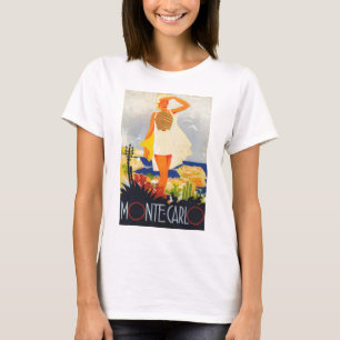 Fashion Girl Monte Carlo Beach Travel T-Shirt
