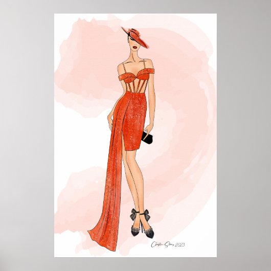 Fashion Girl Print Poster (Vorne)