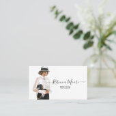 Fashion Glam Girl Business Card Visitenkarte (Stehend Vorderseite)