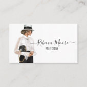 Fashion Glam Girl Business Card Visitenkarte (Vorderseite)