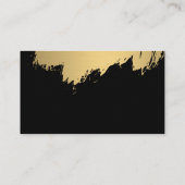 Fashion Gold Brushed Black Visitenkarte (Rückseite)
