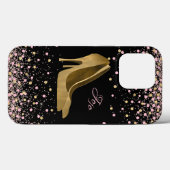 Fashion Gold Stiletto High Heels Glam Case-Mate iPhone Hülle (Rückseite (Horizontal))