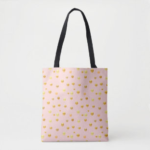 Fashion Golden Polka Dots on Pink Tasche