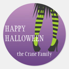 Fashion Hexenkrautbeine Halloween-Label Runder Aufkleber