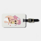 Fashion Illustration Girl Sommer Holiday Beach Sun Gepäckanhänger (Vorderseite horizontal)