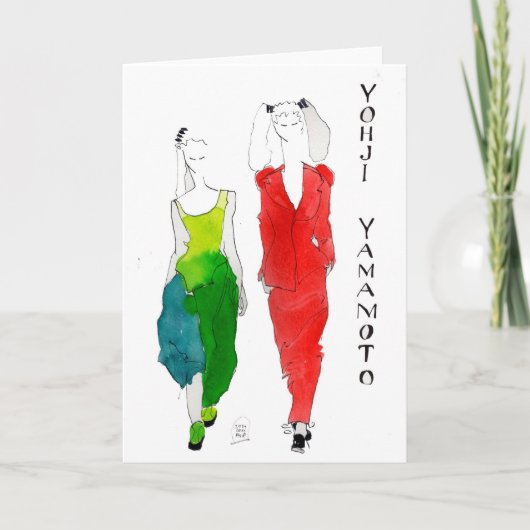 Fashion Illustration Greeting Card Karte (Vorderseite)
