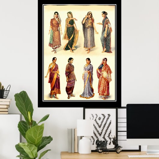 Fashion India Vintage Poster (Heimbüro)