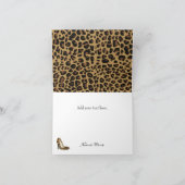 Fashion Jaguar Muster Stiletto Danke Karte (Innenseite)