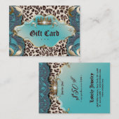 Fashion Jewelier Geschenkgutschein Leopard Spitzen Rabattkarte (Vorne/Hinten)