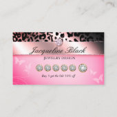 Fashion Jewelry Leopard Elegante Loyalty Card Visitenkarte (Rückseite)