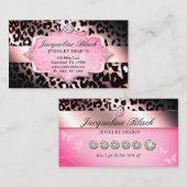 Fashion Jewelry Leopard Elegante Loyalty Card Visitenkarte (Vorne/Hinten)
