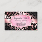 Fashion Jewelry Leopard Elegante Loyalty Card Visitenkarte (Vorderseite)