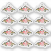 Fashion-Kleidung mit floraler Rose Hanger Fashion Aufkleber (Vorderseite)
