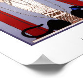 Fashion Lady with Black Panther George Barbier Poster (Ecke)