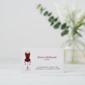 Fashion Lingerie (rot) Visitenkarte (Stehend Vorderseite)