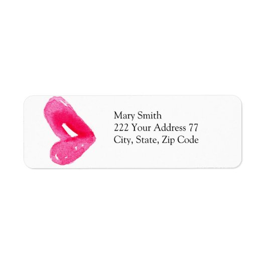 Fashion Lips Chic Address Label (Vorne)