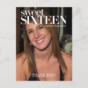 Fashion Magazine Foto 16 . Geburtstag Party Danke Postkarte