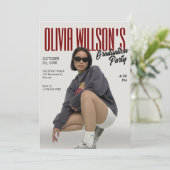 Fashion Magazine Foto Abschluss Einladung (Stehend Vorderseite)