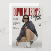 Fashion Magazine Foto Abschluss Einladung (Vorne/Hinten)