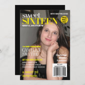 Fashion Magazine Right Cover 16 . Geburtstag Party Einladung (Vorne/Hinten)