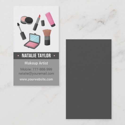 Fashion Makeuover Business Cards Visitenkarte (Vorne/Hinten)