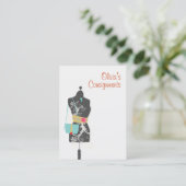 Fashion Mannequin Business Card Visitenkarte (Stehend Vorderseite)
