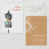 Fashion Mannequin Business Card Visitenkarte (Vorne/Hinten)