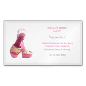 Fashion mit graurosa Frauenschuhen Magnetische Visitenkarte (Vorderseite)