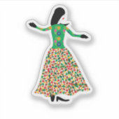 Fashion Model 01 Aufkleber (Vorderseite)