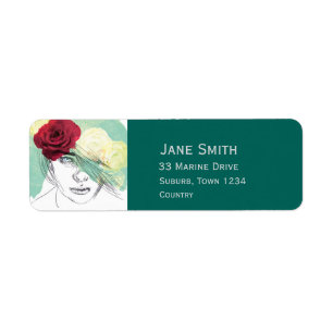 Fashion Model Lady eleganter Blumenhut