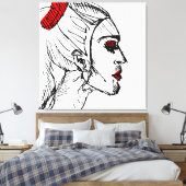 Fashion Model Sketch Leinwanddruck (Insitu (Schlafzimmer))