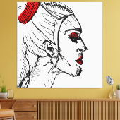 Fashion Model Sketch Leinwanddruck (Insitu (Wohnzimmer))