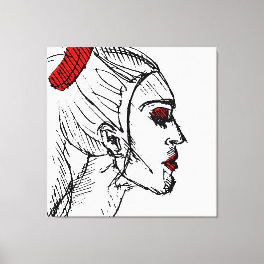 Fashion Model Sketch Leinwanddruck (Vorderseite)