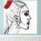 Fashion Model Sketch Leinwanddruck (Insitu (Holzboden))