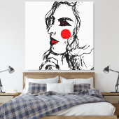 Fashion Model Sketch Leinwanddruck (Insitu (Schlafzimmer))