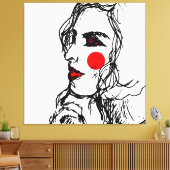 Fashion Model Sketch Leinwanddruck (Insitu (Wohnzimmer))