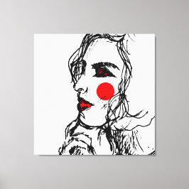 Fashion Model Sketch Leinwanddruck