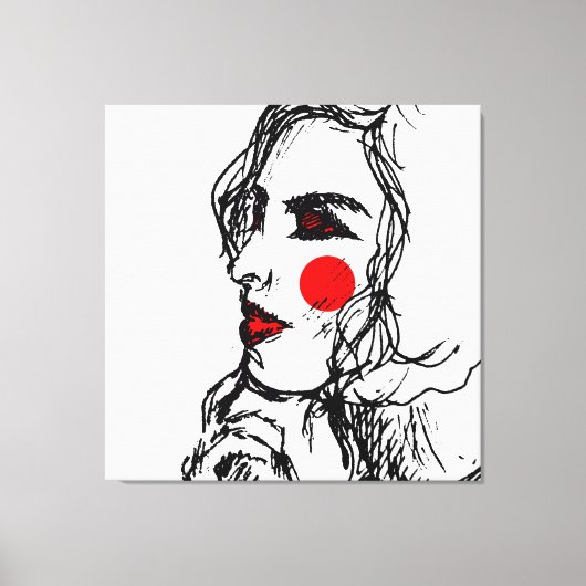 Fashion Model Sketch Leinwanddruck (Vorderseite)