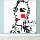 Fashion Model Sketch Leinwanddruck (Insitu (Holzboden))