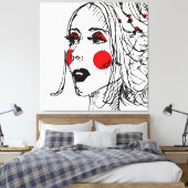 Fashion Model Sketch Leinwanddruck (Insitu (Schlafzimmer))