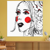 Fashion Model Sketch Leinwanddruck (Insitu (Wohnzimmer))