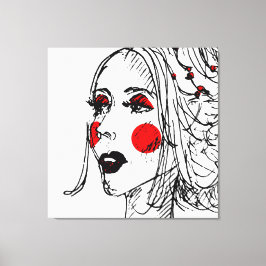 Fashion Model Sketch Leinwanddruck