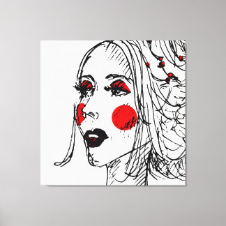 Fashion Model Sketch Leinwanddruck