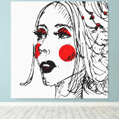 Fashion Model Sketch Leinwanddruck (Insitu (Holzboden))