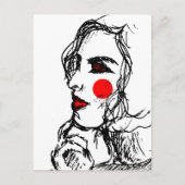 Fashion Model Sketch Postkarte (Vorderseite)